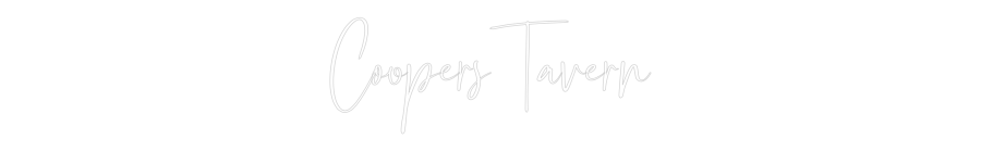 Custom Neon: Coopers Tavern