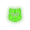 green cat led animal carnivore cartoon cat house pet pet zoo neon factory