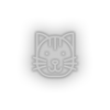 white cat led animal carnivore cartoon cat house pet pet zoo neon factory