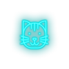 ice_blue cat led animal carnivore cartoon cat house pet pet zoo neon factory