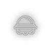white ufo led adventure alien astronomy outer space space space ship ufo neon factory