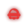 red ufo led adventure alien astronomy outer space space space ship ufo neon factory