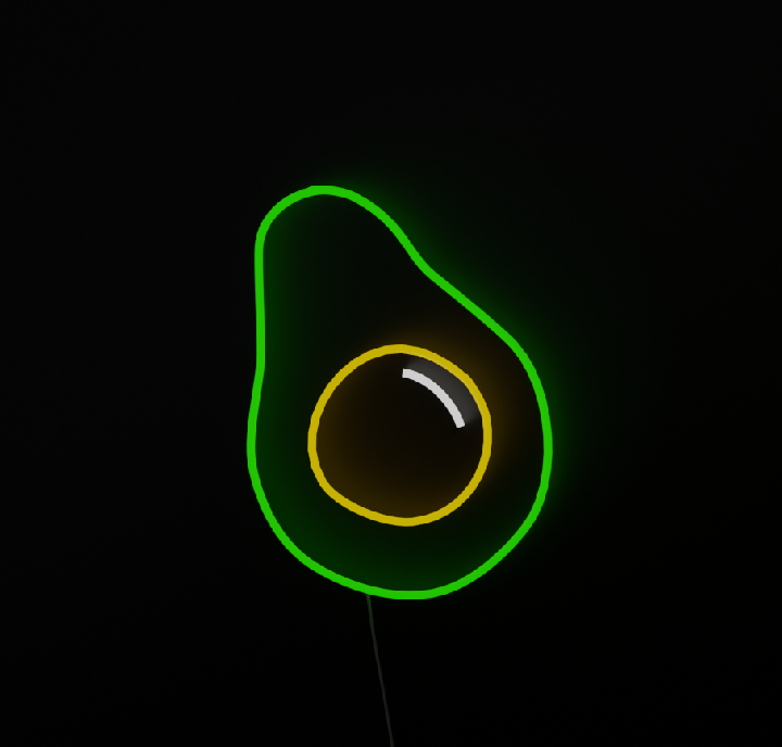 avocado neon sign