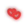 red chain led chain heart key love relationship romance valentine day neon factory