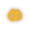 warm_white couple_rings led couple rings engagement love present relationship romance valentine day neon factory
