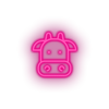 pink cow led animal cartoon cow farm fauna herbivore zoo neon factory