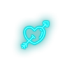 ice_blue fall_in_love led arrow fall in love heart love relationship romance valentine day neon factory