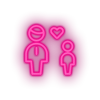 pink family parent father children human person heart child kid dad baby led neon factory