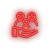 red family parent hold children human person hand parents child kid baby led neon factory