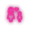 pink family person mother human children parent heart child kid baby led neon factory