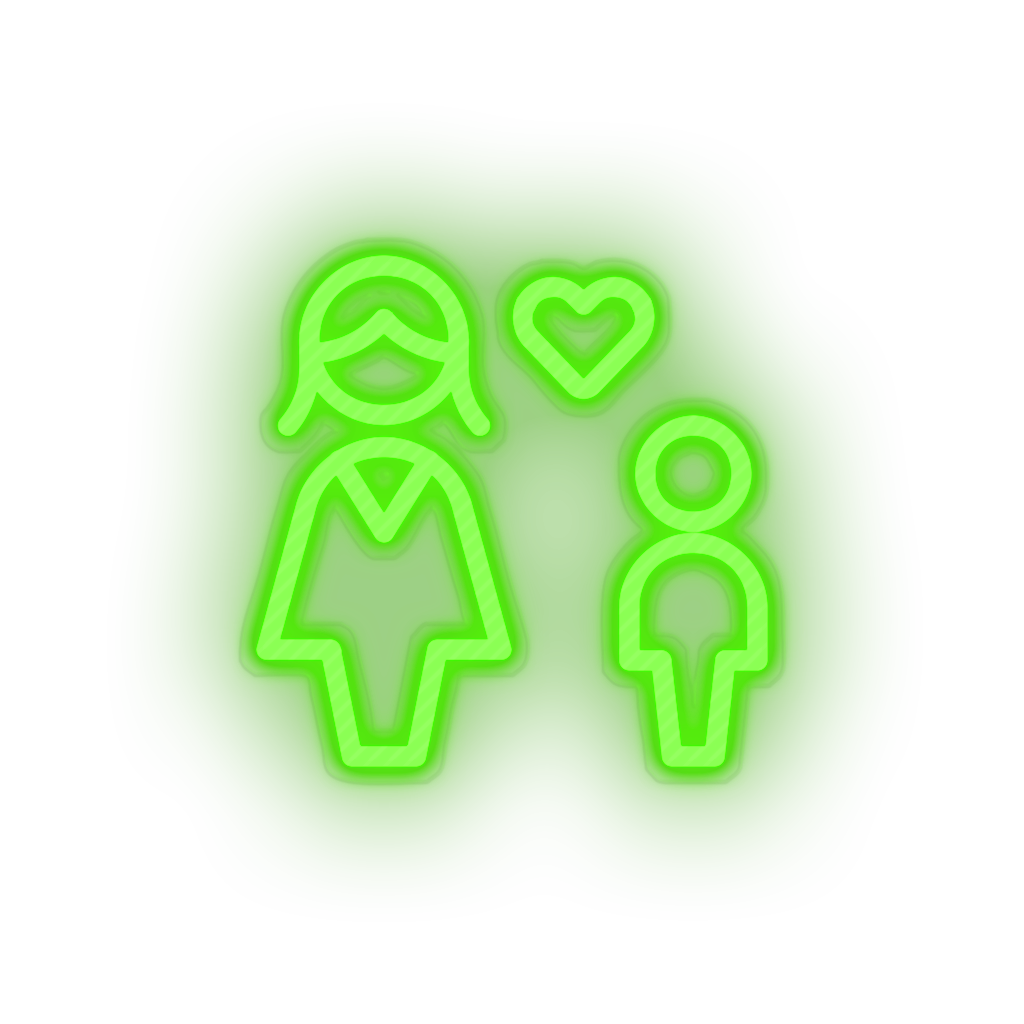 family person mother human children parent heart child kid baby Neon led factory