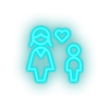 ice_blue family person mother human children parent heart child kid baby led neon factory