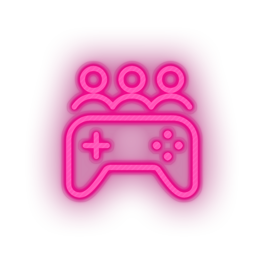 pink game party video team controller led neon factory