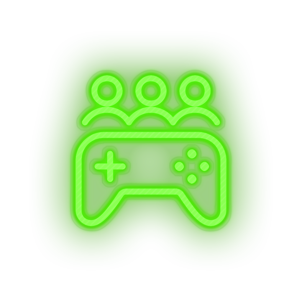 green game party video team controller led neon factory