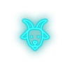 ice_blue goat led animal cartoon farm fauna goat herbivore zoo neon factory