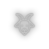white goat led animal cartoon farm fauna goat herbivore zoo neon factory