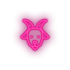 pink goat led animal cartoon farm fauna goat herbivore zoo neon factory
