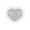 white heart led heart like love relationship romance shape valentine day neon factory