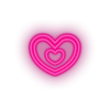 pink heart led heart like love relationship romance shape valentine day neon factory