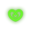 green heart led heart like love relationship romance shape valentine day neon factory