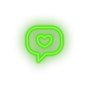 green i_love_you led bubble heart I love you love relationship romance valentine day neon factory