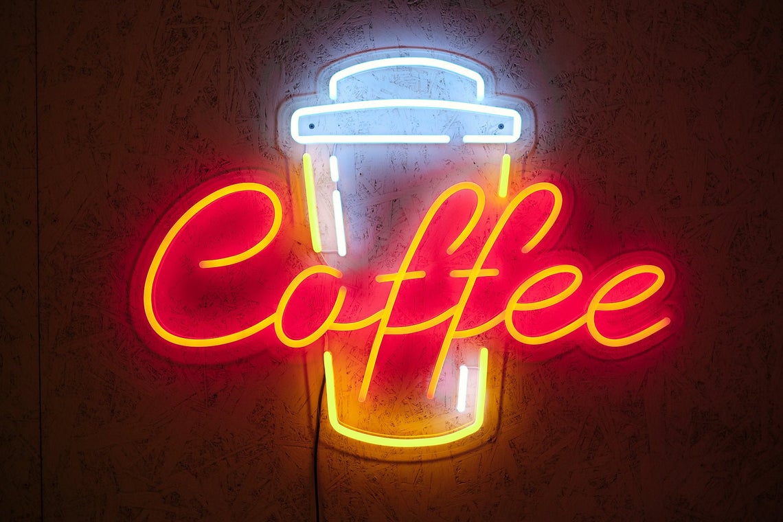 cafe neon sign