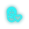 ice_blue infant family children newborn heart child kid baby led neon factory