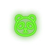 green panda led animal bear cartoon fauna herbivore panda zoo neon factory