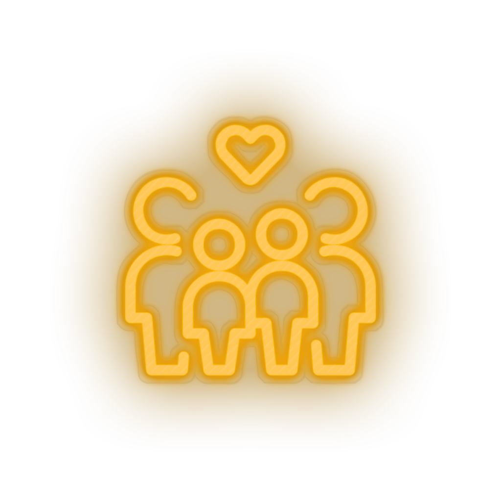 warm_white parent family person human children heart like child parents kid baby led neon factory