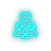 ice_blue parent family person human children heart parents child kid baby led neon factory