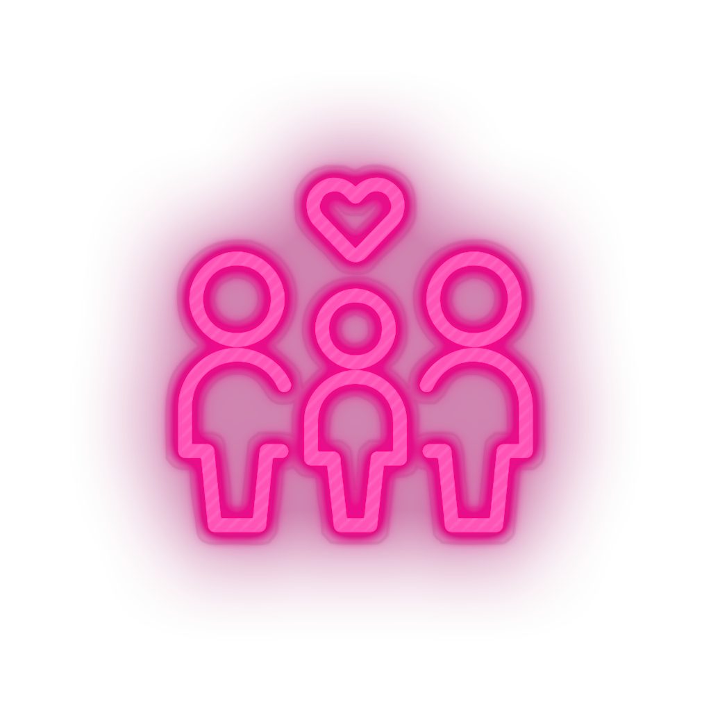 pink parent family person human children heart parents child kid baby love led neon factory