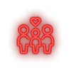 red parent family person human children heart parents child kid baby love led neon factory