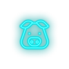 ice_blue pig led animal cartoon fauna herbivore pig pork zoo neon factory