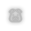 white pig led animal cartoon fauna herbivore pig pork zoo neon factory
