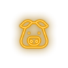 warm_white pig led animal cartoon fauna herbivore pig pork zoo neon factory