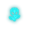 ice_blue rose led flower gift love relationship romance rose valentine day neon factory