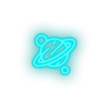 ice_blue saturn led adventure astronomy outer space planet saturn saturn ring space neon factory
