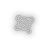 white saturn led adventure astronomy outer space planet saturn saturn ring space neon factory