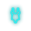 ice_blue swimsuit led beach bikini holiday summer swimsuit swimwear vacation neon factory