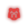 red tiger led animal carnivore cartoon fauna tiger wild zoo neon factory