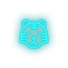 ice_blue tiger led animal carnivore cartoon fauna tiger wild zoo neon factory