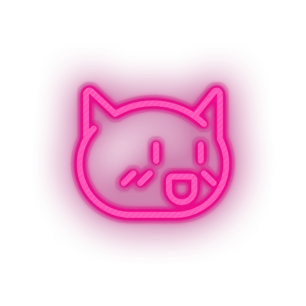 pink video game cat led neon factory