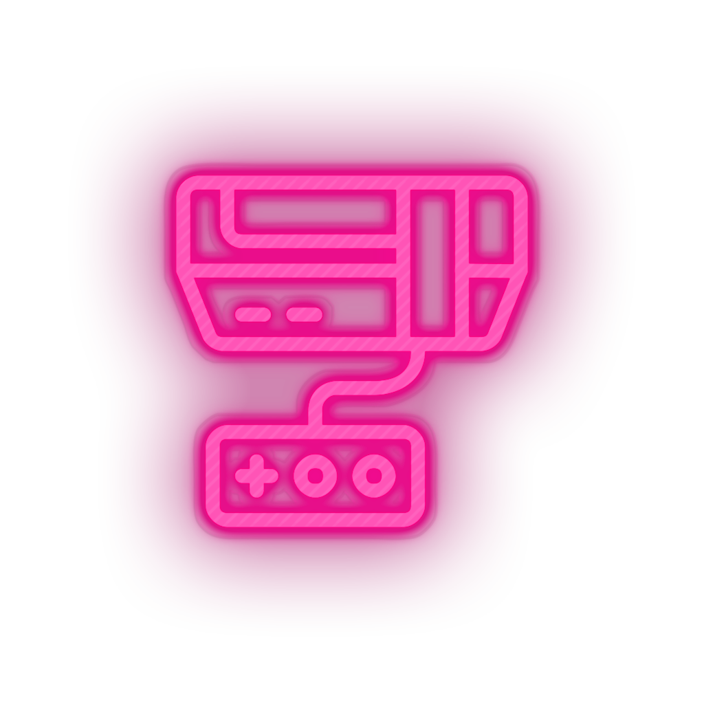 pink video game console led neon factory