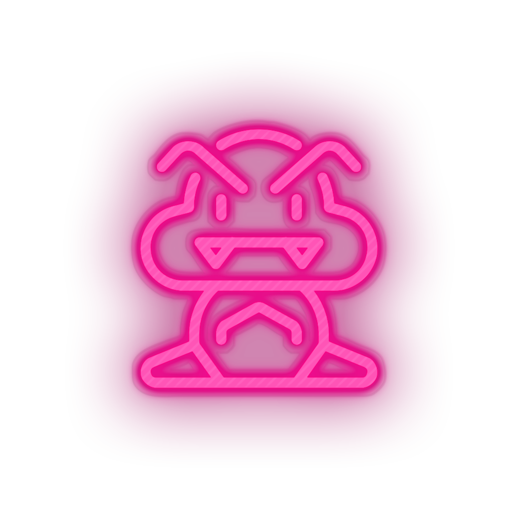 pink video game goomba led neon factory