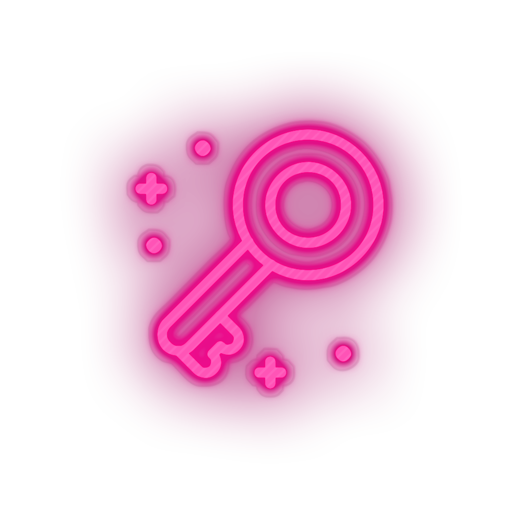 pink video game key led neon factory