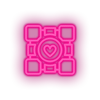 pink video game logo companion cube led neon factory