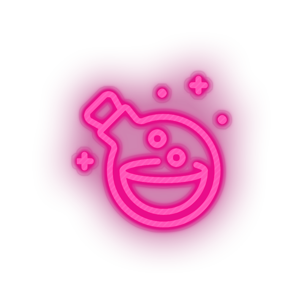 pink video game potion led neon factory